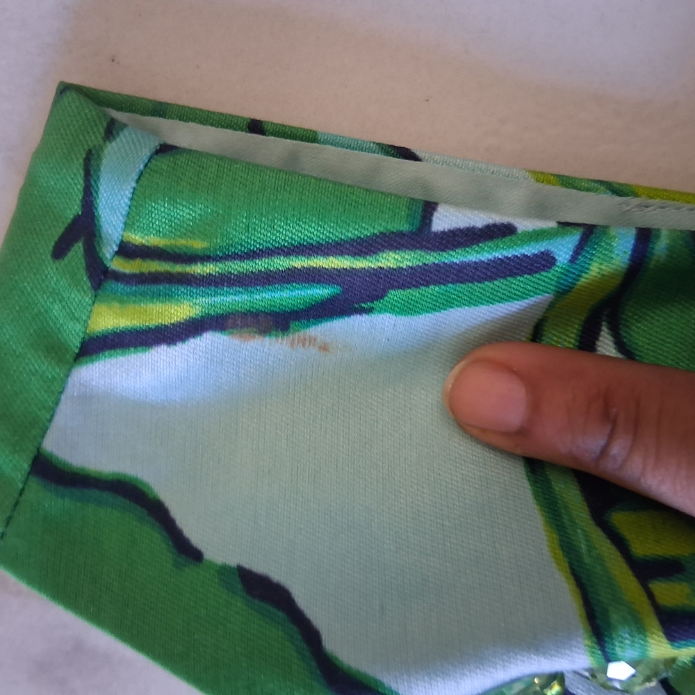 Vineyard Vines Green Leaf Midi Dress Silk Blend - Picture 11 of 13